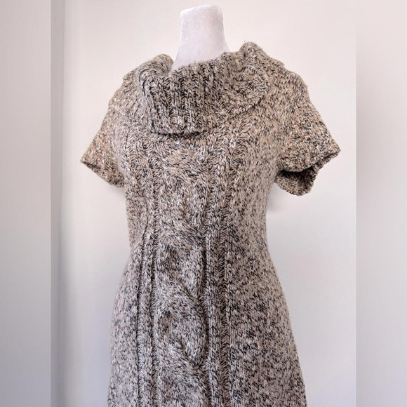 Vintage Y2K INC International Concepts Brown Short Sleeve Turtleneck Sweater - Picture 5 of 8